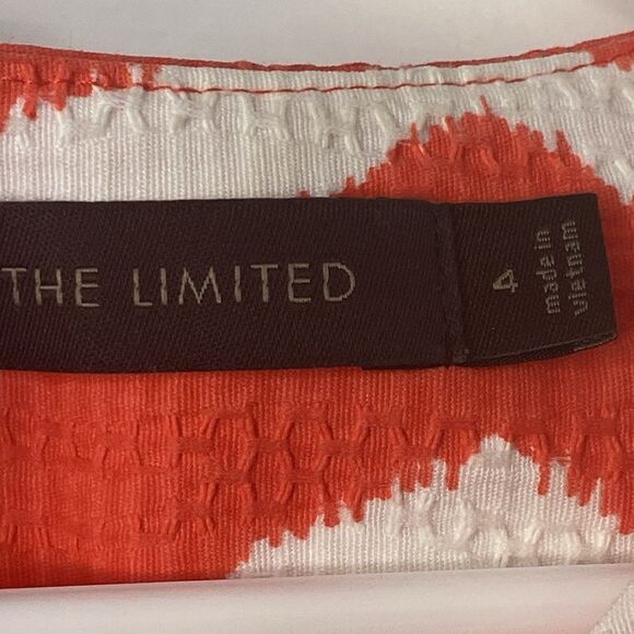 The Limited Coral and White Chevron Aline Dress Size 4 - Picture 6 of 10